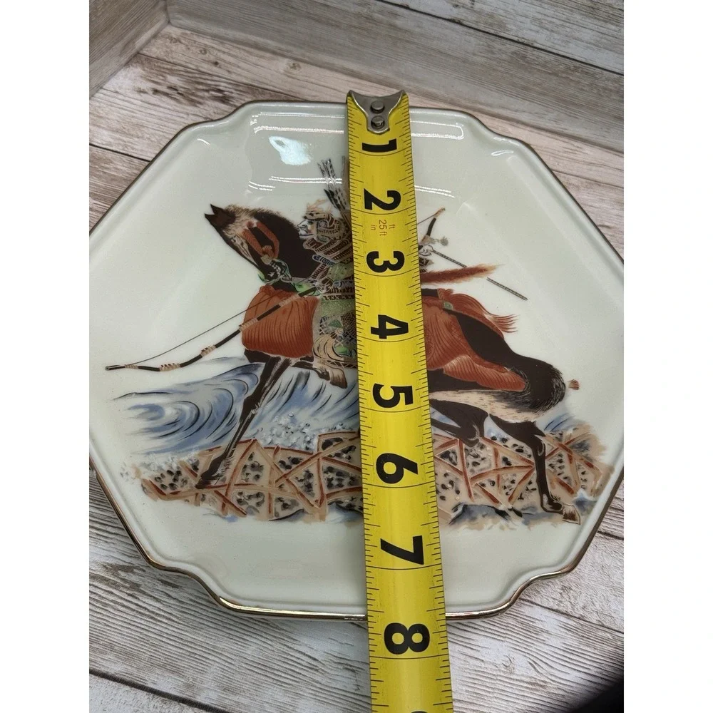 Vintage 1970 Japanese Toyo Porcelain‎ Samurai Motif Plate 8